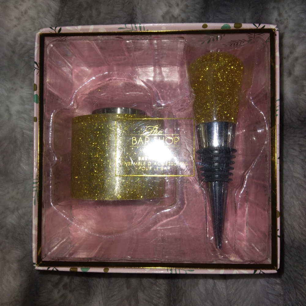 Gold glitter bar set